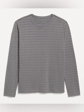 Old Navy Men Long-Sleeve Textured-Knit Striped T-Shirt (Size: M)